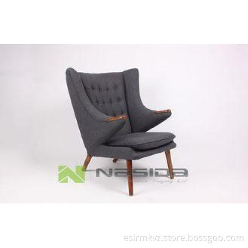 gray Living Room Lounge Chairs , Classic Hans Wegner Papa B